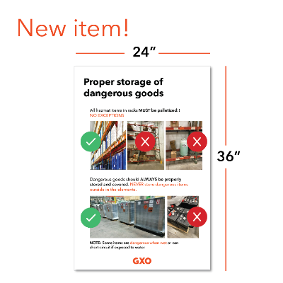 Dangerous Goods Poster 5: Proper storage