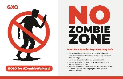 Zombie Walk Safety Poster Small English