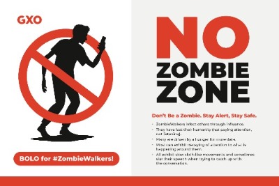 Zombie Walk Safety Poster Large English
