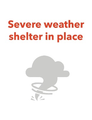 Severe Weather Shelter Place Sign