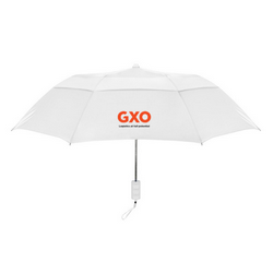 White Travel Sized Vented Umbrella