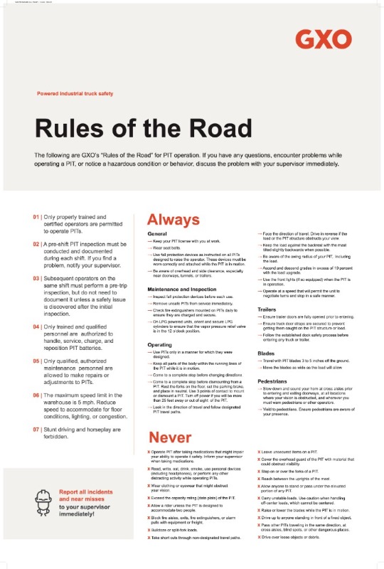 Rules of the Road Safety Poster