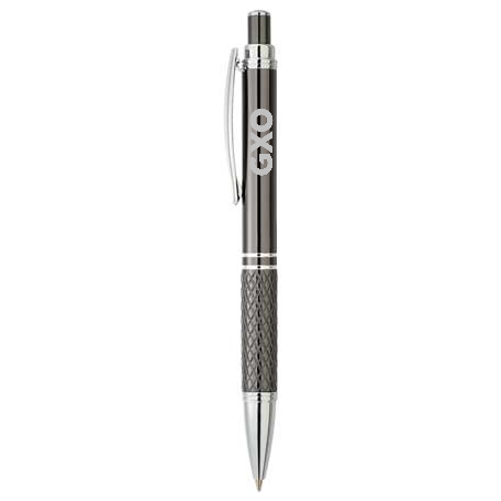 Gray Metal Ballpoint Pen with Laser Engraved Logo