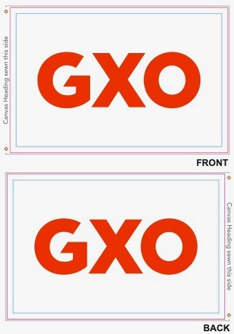 GXO 4X6 2 SIDED FLAG