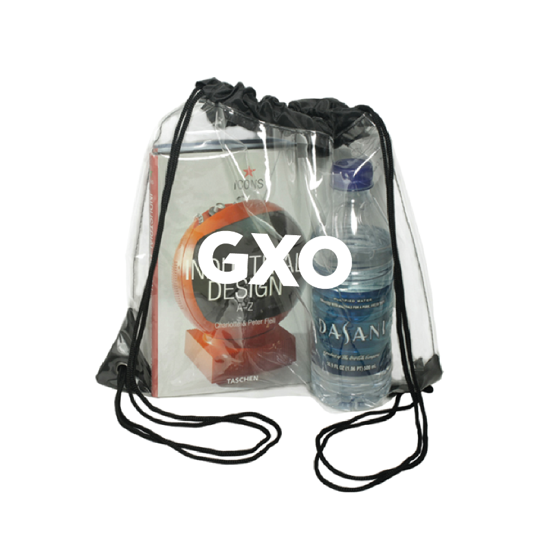 Clear Drawstring Bag with GXO logo