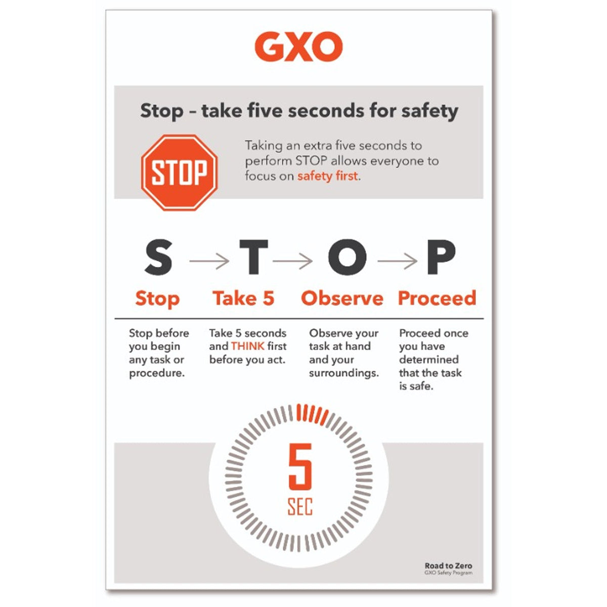 "STOP for 5" Poster