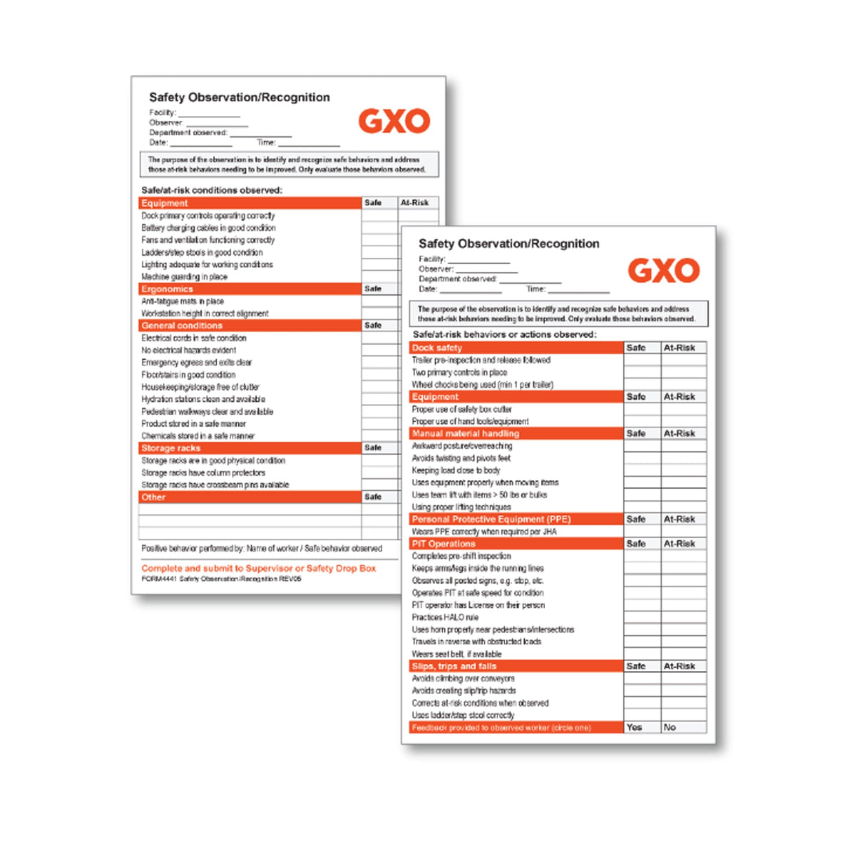 Safety Observation Form