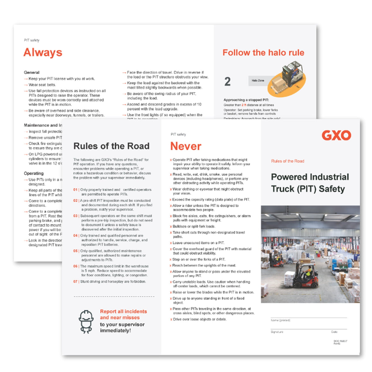 PIT Safety Brochure